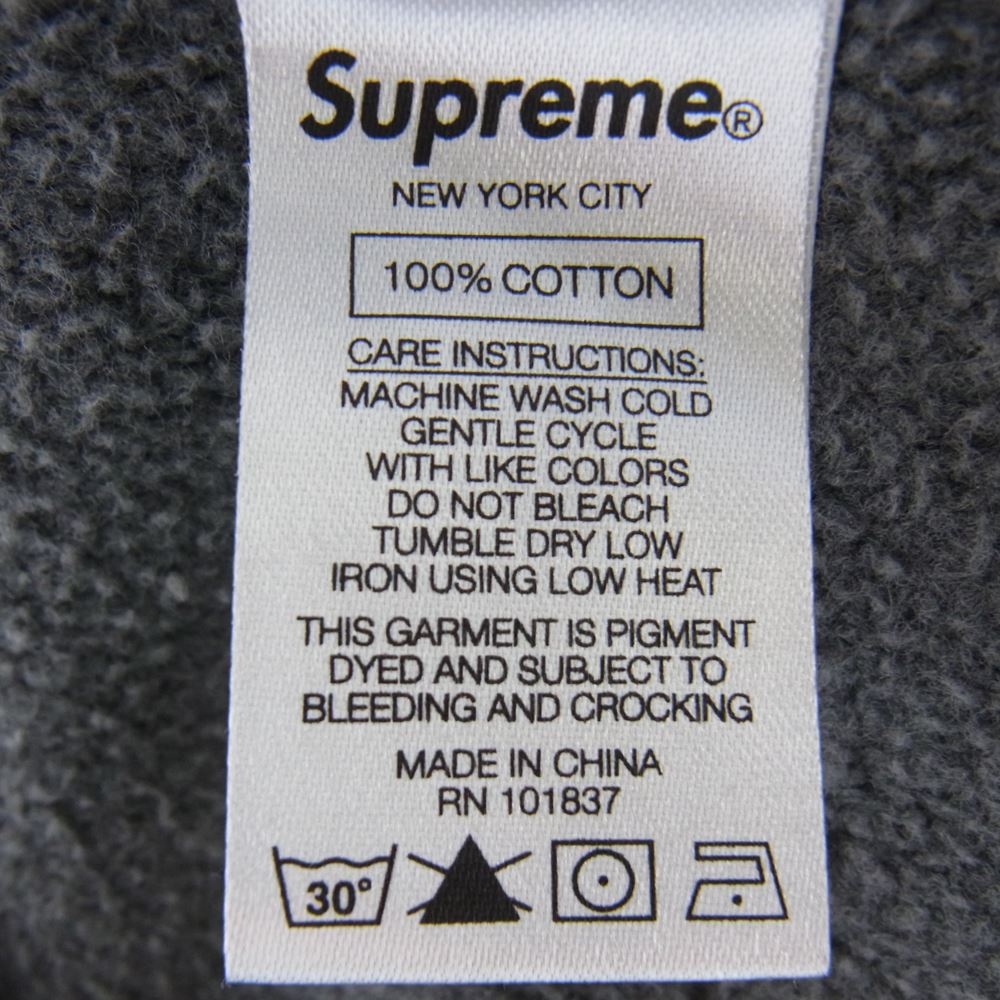 Supreme シュプリーム 15SS Overdyed Hooded Sweatshirt オーバーダイ フーデッド スウェットシャツ プルオーバー パーカー グレー系 L【中古】