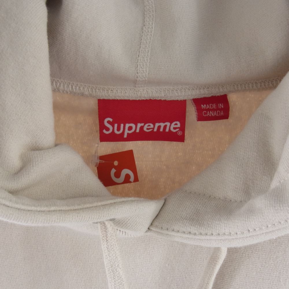 Supreme シュプリーム 21AW Small Box Hooded Sweatshirt スモール ボックスロゴ プルオーバー パーカー ベージュ系 M【極上美品】【中古】