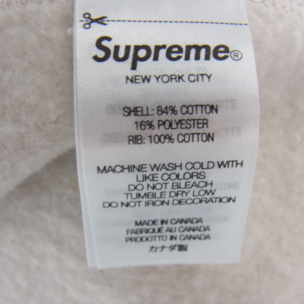 Supreme シュプリーム 21AW Small Box Hooded Sweatshirt スモール ボックスロゴ プルオーバー パーカー ベージュ系 M【極上美品】【中古】