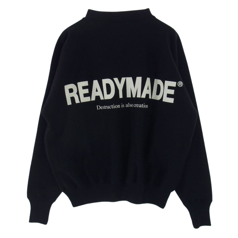 READY MADE レディメイド RE-CO-BK-00-00-246 MOCK NECK SWEAT SHIRT モックネック 長袖 スエット　 ブラック系 M【極上美品】【中古】