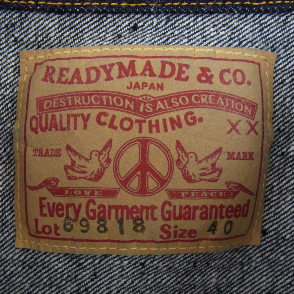 READY MADE レディメイド RE-CO-BL-00-00-241 DENIM JACKET 1st デニム ジャケット 2【極上美品】【中古】
