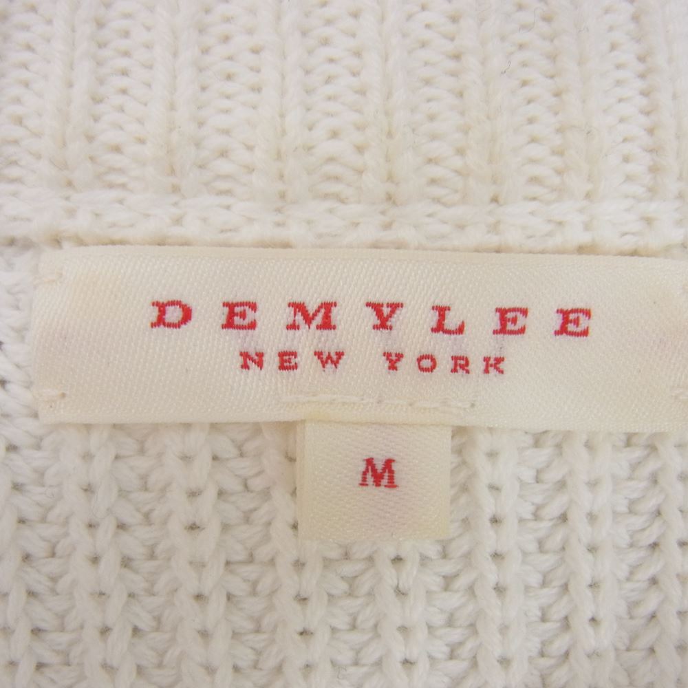 デミリー 9910800047 Chelsea Cotton Sweater 袖アルファベット 刺繍 コットン リブ ニット ホワイト系 M【中古】