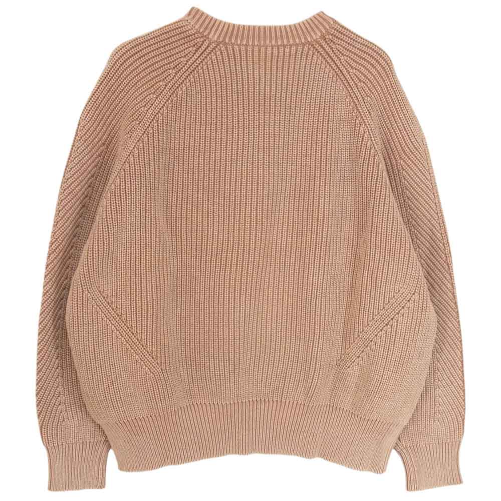 デミリー Chelsea Cotton Sweater 袖アルファベット 刺繍 コットン リブ ニット ブラウン系 M【中古】