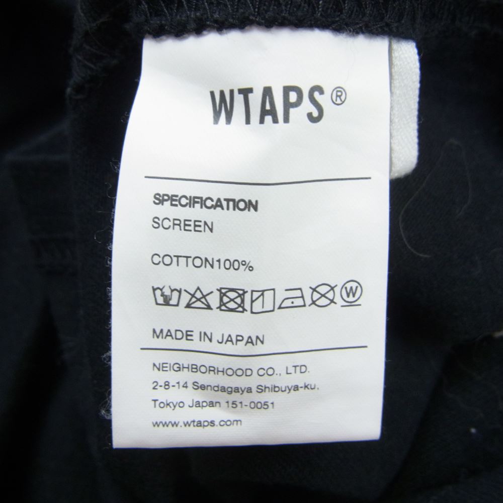 WTAPS ダブルタップス 20SS SCREEN TEE スクリーン バック ロゴ プリント 半袖 Tシャツ ブラック系 03【中古】