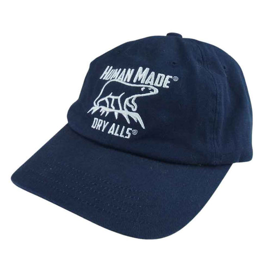 HUMAN MADE ヒューマンメイド 6パネル ベア キャップ 帽子 ネイビー系【中古】