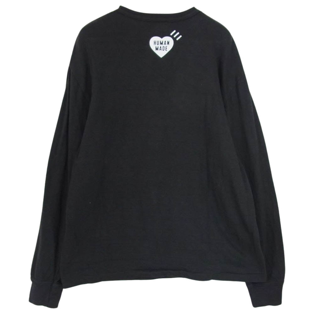 HUMAN MADE ヒューマンメイド Snow Mountain l/s tee リングスリーブ Tシャツ カットソー チャコール系 L【中古】