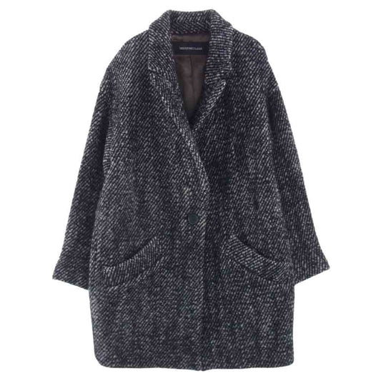 Deuxieme Classe ドゥーズィエムクラス 12-020-500-3040-3-0 モノトーン ツイード チェスターコート【中古】