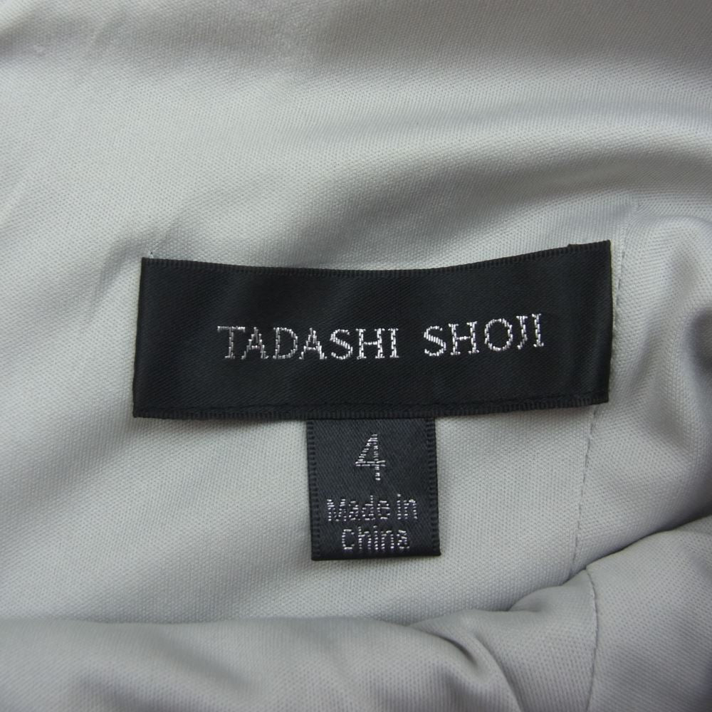 タダシショージ コールドショルダー刺繍レースドレス シルバー系 4【中古】