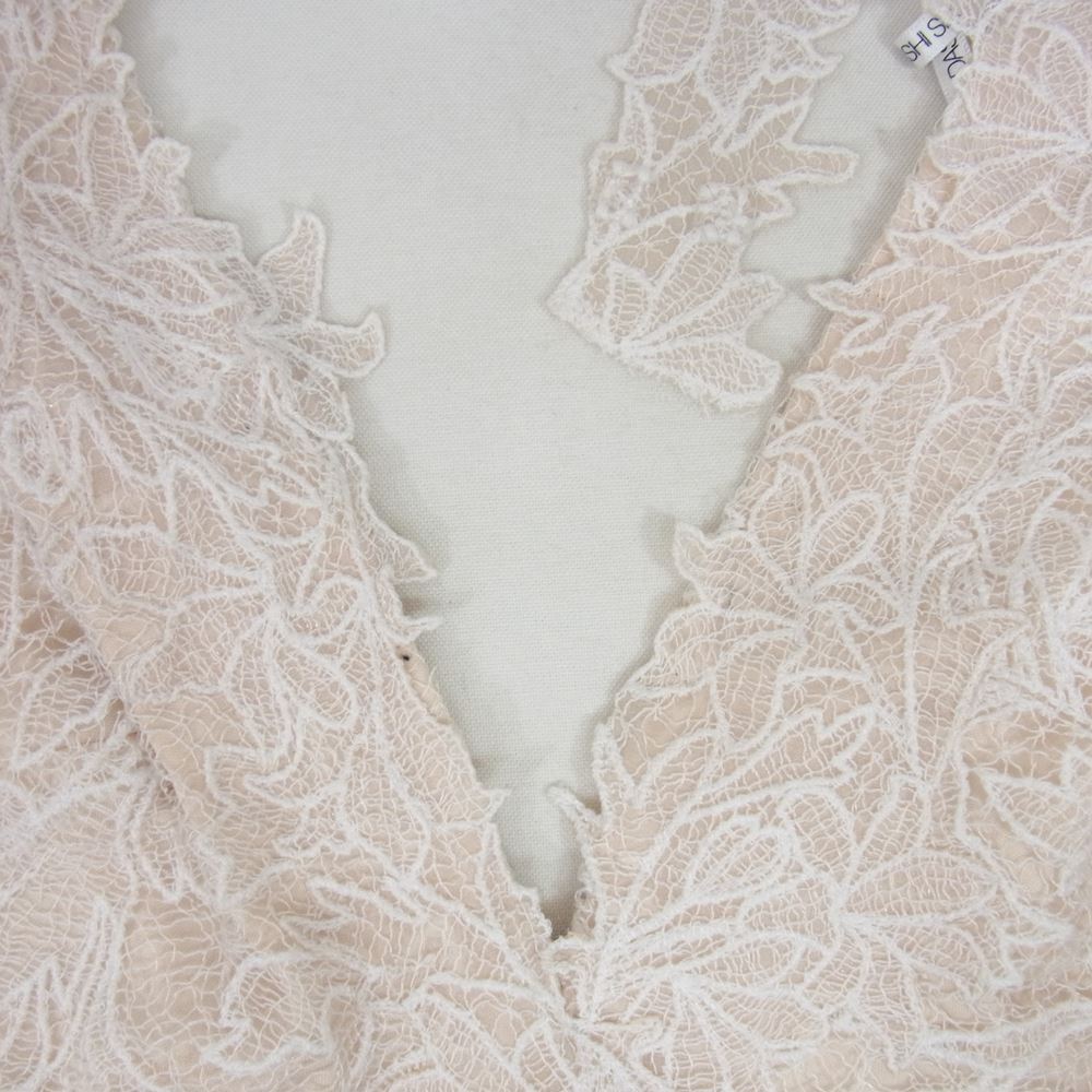 タダシショージ AVM17381BR Bridal ARDEN JUMPSUIT 総レース ジャンプスーツ ドレス オフホワイト系 2【中古】