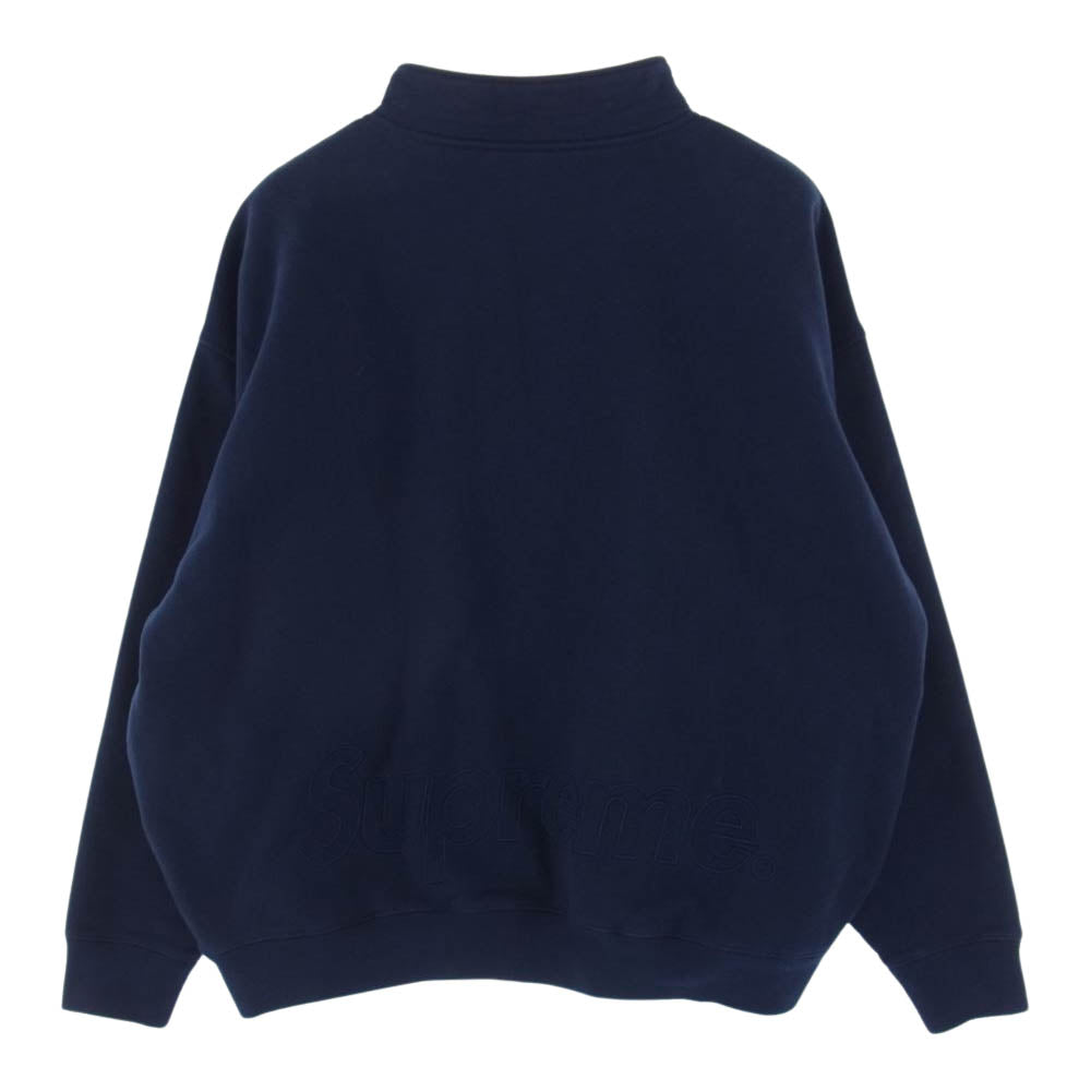 Supreme シュプリーム 22AW  Washed Half Zip ウオッシュド ハーフ ジップ スウェット  ネイビー系 M【美品】【中古】