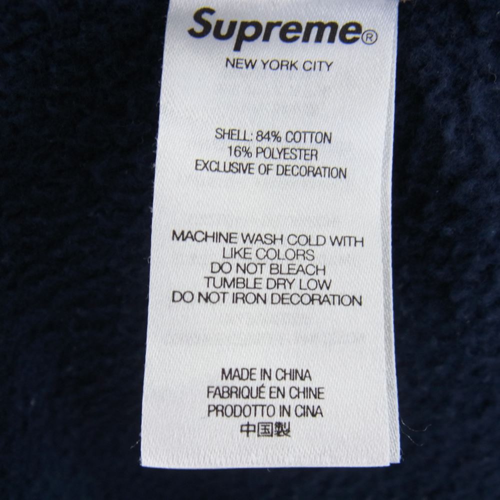 Supreme シュプリーム 22AW  Washed Half Zip ウオッシュド ハーフ ジップ スウェット  ネイビー系 M【美品】【中古】