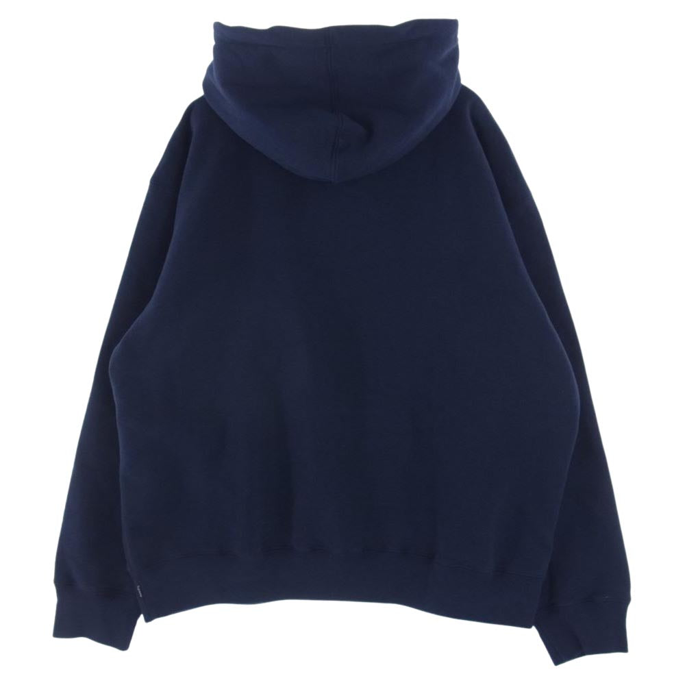 Supreme シュプリーム 23SS  Script Hooded Sweatshirt スクリプト フーデット スウェット パーカー ネイビー系 M【中古】
