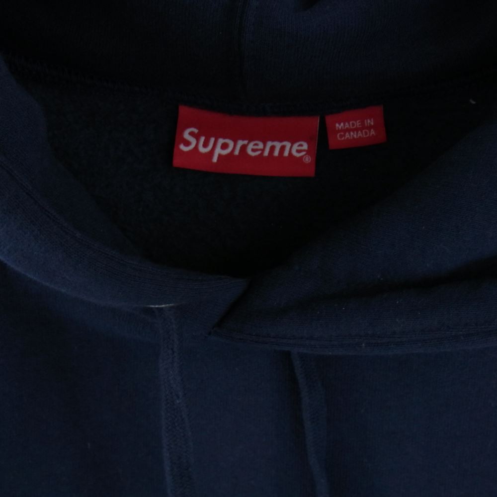 Supreme シュプリーム 23SS  Script Hooded Sweatshirt スクリプト フーデット スウェット パーカー ネイビー系 M【中古】