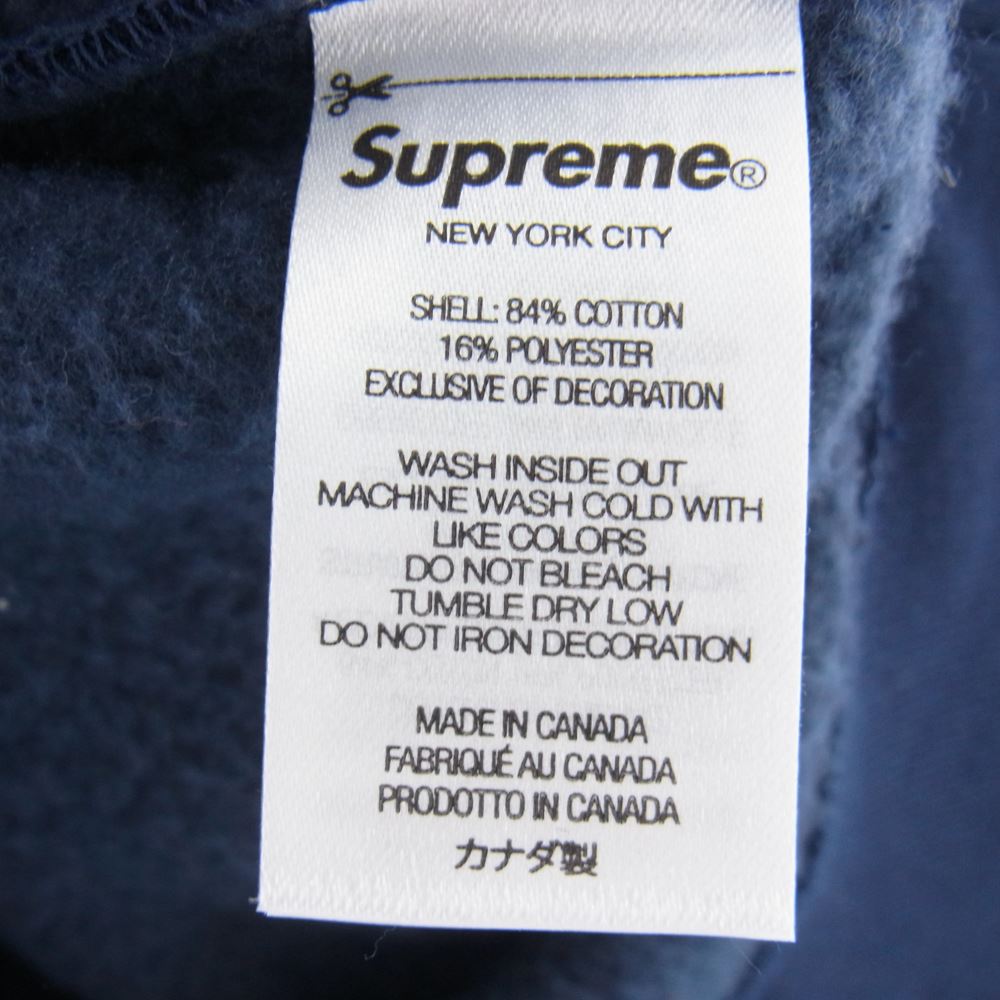 Supreme シュプリーム 23SS  Script Hooded Sweatshirt スクリプト フーデット スウェット パーカー ネイビー系 M【中古】