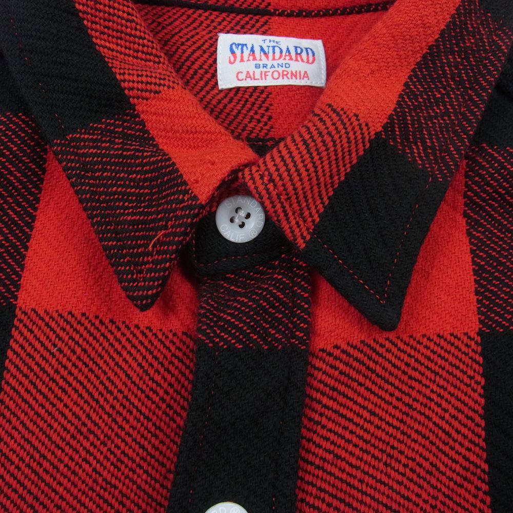 STANDARD CALIFORNIA スタンダードカリフォルニア SD Flannel Check Shirt フランネル チェック シャツ レッド系 L【極上美品】【中古】