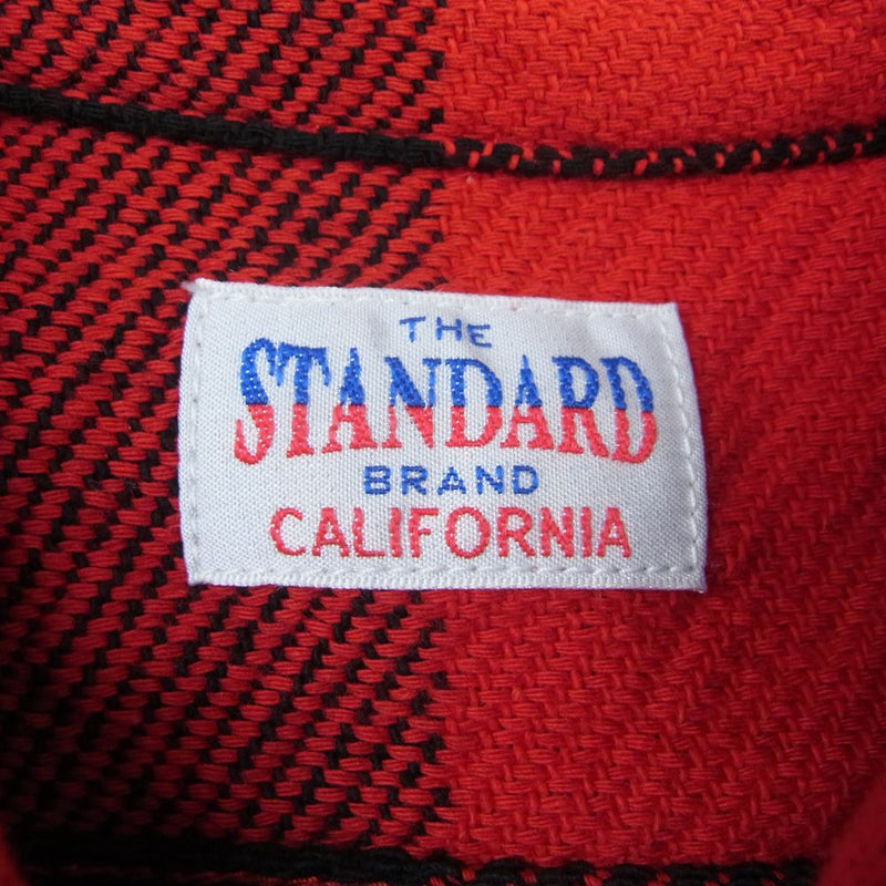 STANDARD CALIFORNIA スタンダードカリフォルニア SD Flannel Check Shirt フランネル チェック シャツ レッド系 L【極上美品】【中古】