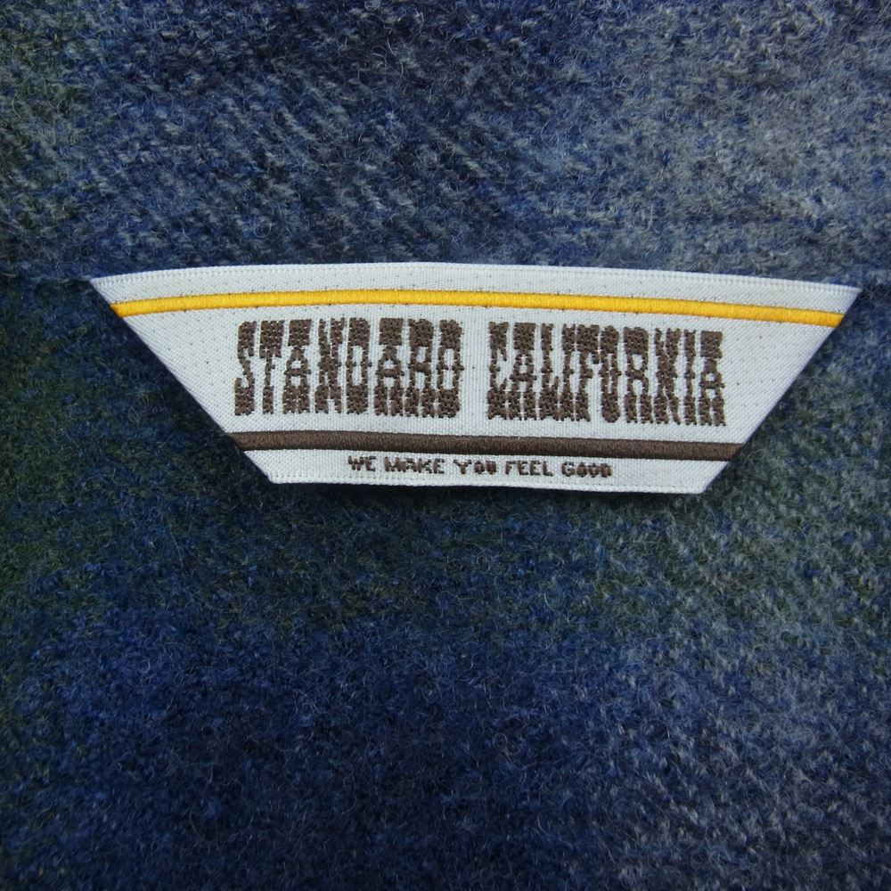 STANDARD CALIFORNIA スタンダードカリフォルニア SD Wool Check Shirt ウール チェック シャツ ブルー系 M【極上美品】【中古】
