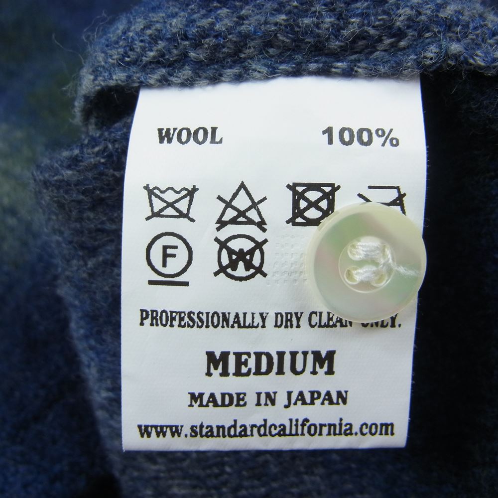 STANDARD CALIFORNIA スタンダードカリフォルニア SD Wool Check Shirt ウール チェック シャツ ブルー系 M【極上美品】【中古】