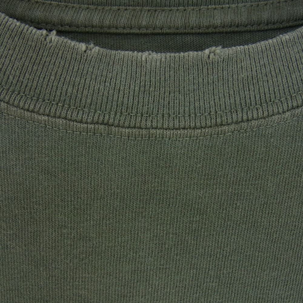 NEIGHBORHOOD ネイバーフッド 23AW 2320KNH-CSM04 DAMAGE CREWNECK SS 硫化染め コットン天竺 ダメージ加工 半袖 Tシャツ  グリーン系 S【新古品】【未使用】【中古】