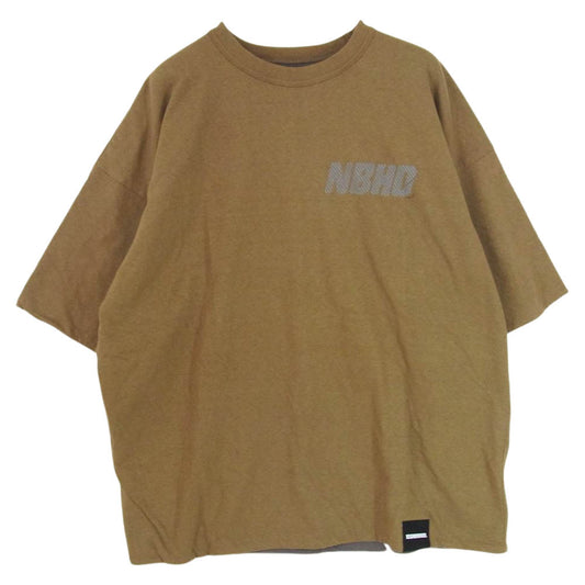 NEIGHBORHOOD ネイバーフッド 23AW 232UNNH-CSM03 REVERSIBLE CREWNECK SS ラフィー天竺 リバーシブル 半袖 Tシャツ カーキ系 S【新古品】【未使用】【中古】