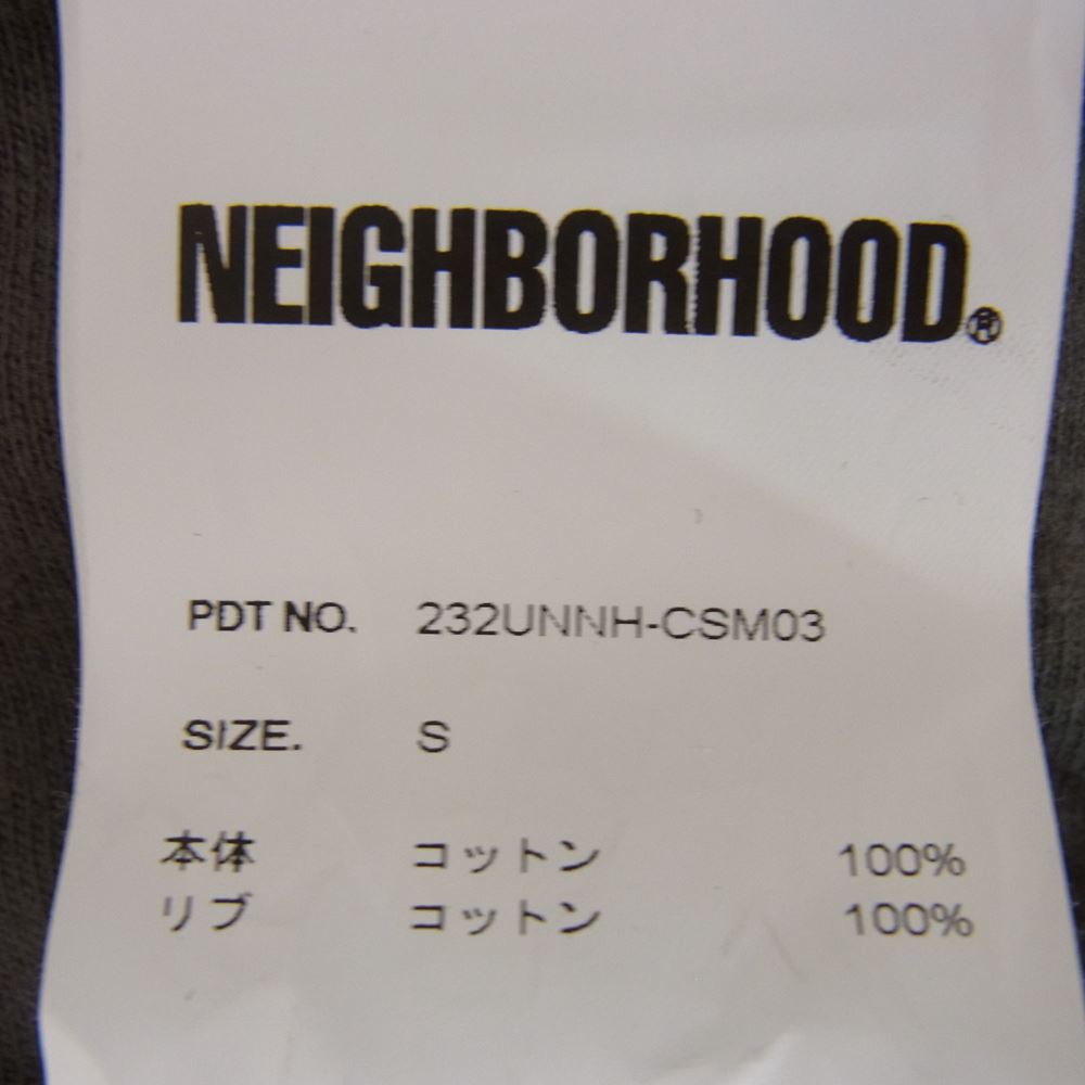 NEIGHBORHOOD ネイバーフッド 23AW 232UNNH-CSM03 REVERSIBLE CREWNECK SS ラフィー天竺 リバーシブル 半袖 Tシャツ カーキ系 S【新古品】【未使用】【中古】