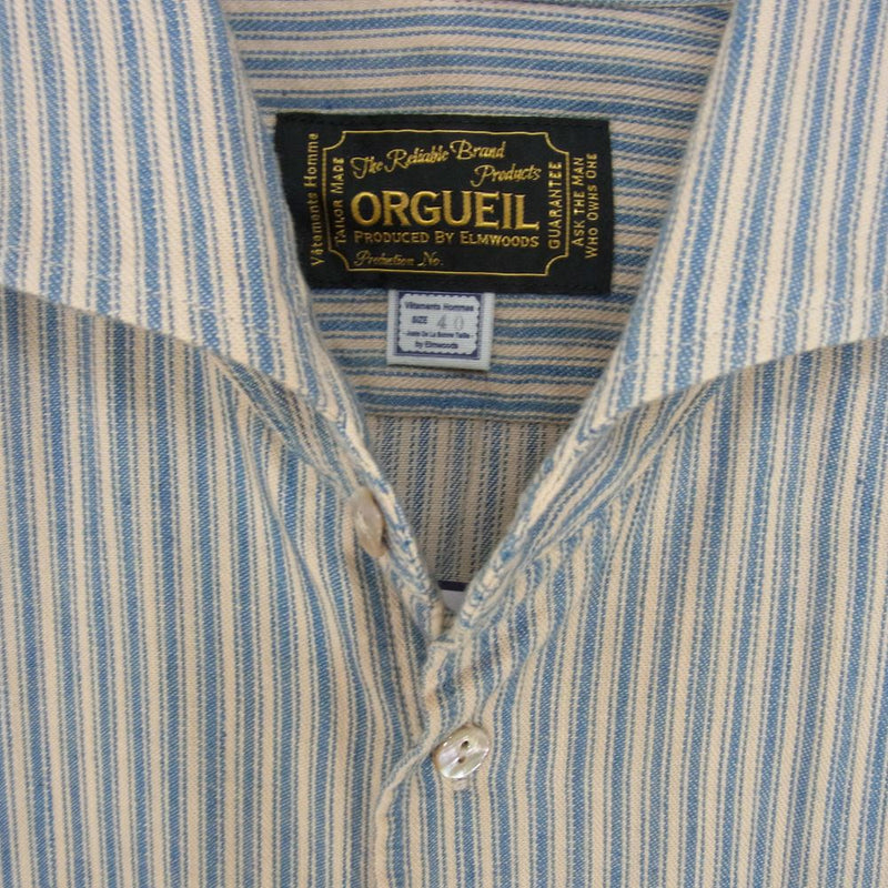 ORGUEIL オルゲイユ OR-5002B Windsor Collar Shirt ウィンザー カラー シャツ 40【中古】