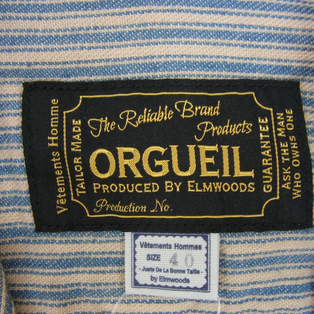 ORGUEIL オルゲイユ OR-5002B Windsor Collar Shirt ウィンザー カラー シャツ 40【中古】