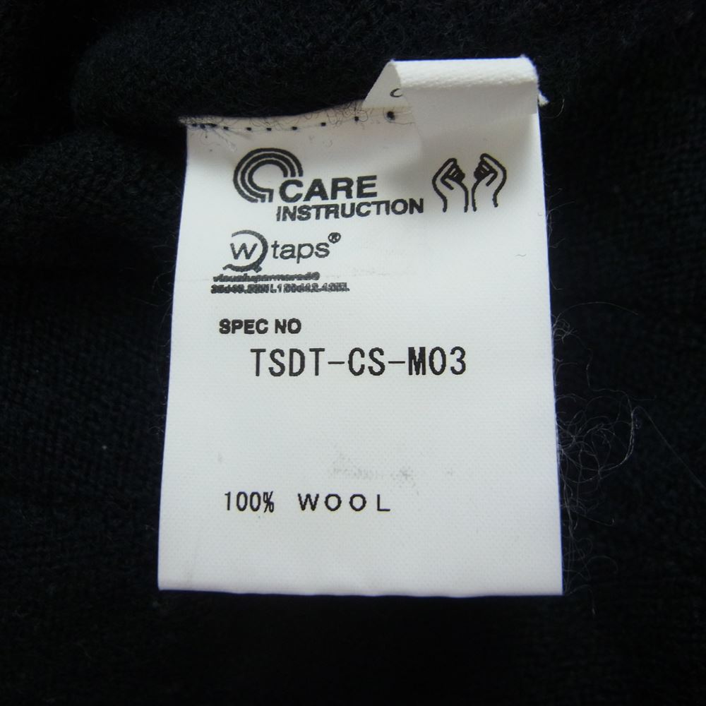 WTAPS ダブルタップス TSDT-CS-M03 WOOL KNTS シャドウ ライン ウール ニット  ブラック系【中古】