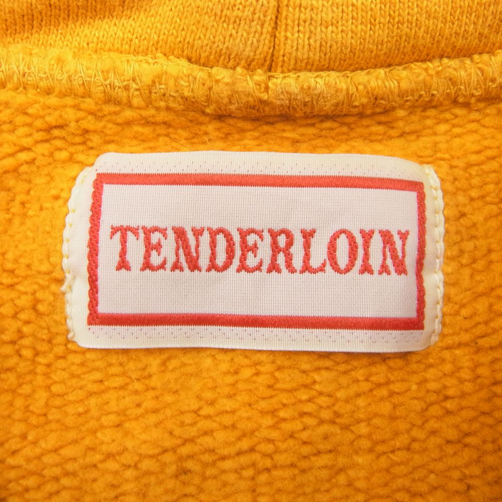 TENDERLOIN テンダーロイン ZIP PARKA ロゴ 刺繍 ジップ アップ スウェット パーカー イエロー系【中古】