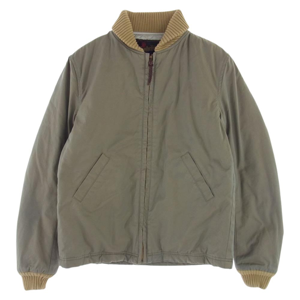 TENDERLOIN テンダーロイン 襟リブ キルティング  ワーク ジャケット カーキ系【中古】