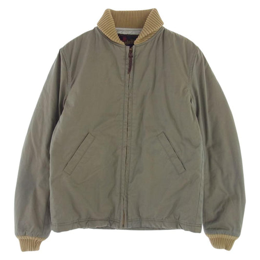 TENDERLOIN テンダーロイン 襟リブ キルティング  ワーク ジャケット カーキ系【中古】