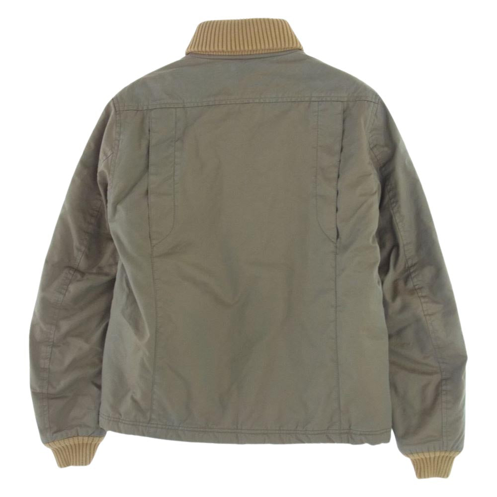 TENDERLOIN テンダーロイン 襟リブ キルティング  ワーク ジャケット カーキ系【中古】