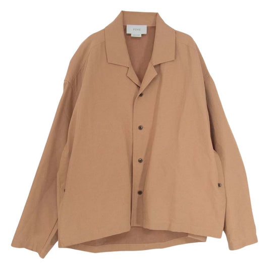 ヨーク 19SS YK19SS0030B テンセル コットン オープンカラー 長袖 シャツ ブラウン系 S【中古】