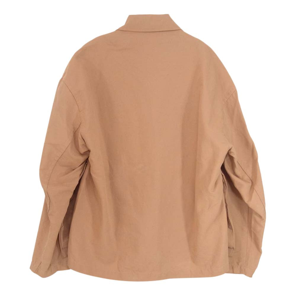 ヨーク 19SS YK19SS0030B テンセル コットン オープンカラー 長袖 シャツ ブラウン系 S【中古】