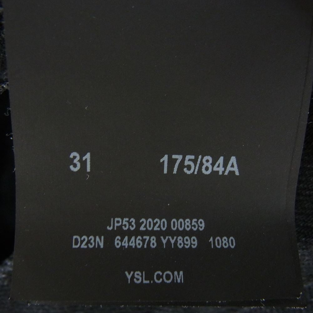 SAINT LAURENT サンローラン 21SS 644678 YY899 D26 M/CR-MW Carrot Fit Jeans キャロット フィット  ジーンズ デニム ブラック系 31【中古】