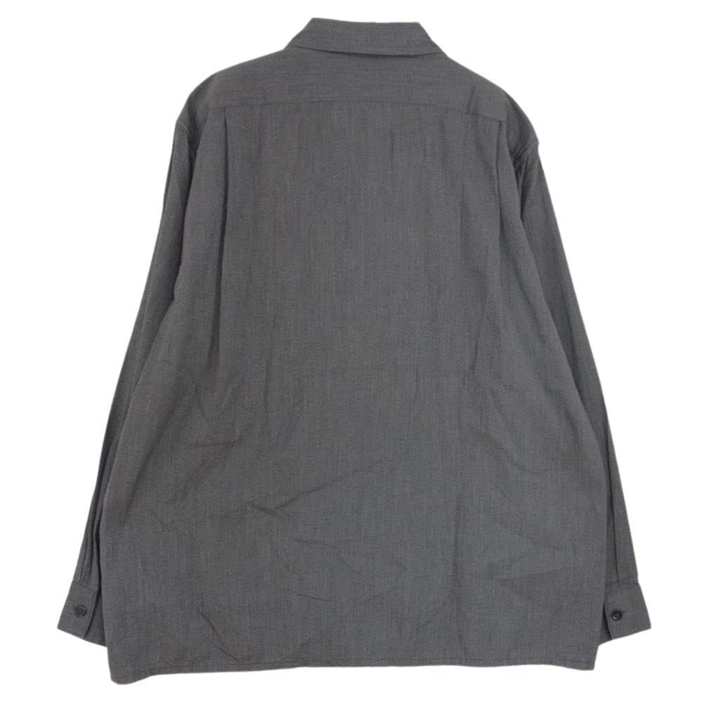COMOLI コモリ 20AW  S03-02005  ヨリ杢 オープンカラー シャツ  グレー系 1【極上美品】【中古】