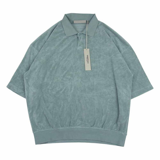 FEAR OF GOD フィアオブゴッド 23SS 125BT224051F FOG ESSENTIALS エッセンシャルズ sycamore polo パイル地 半袖 ポロシャツ グリーン系 S【中古】