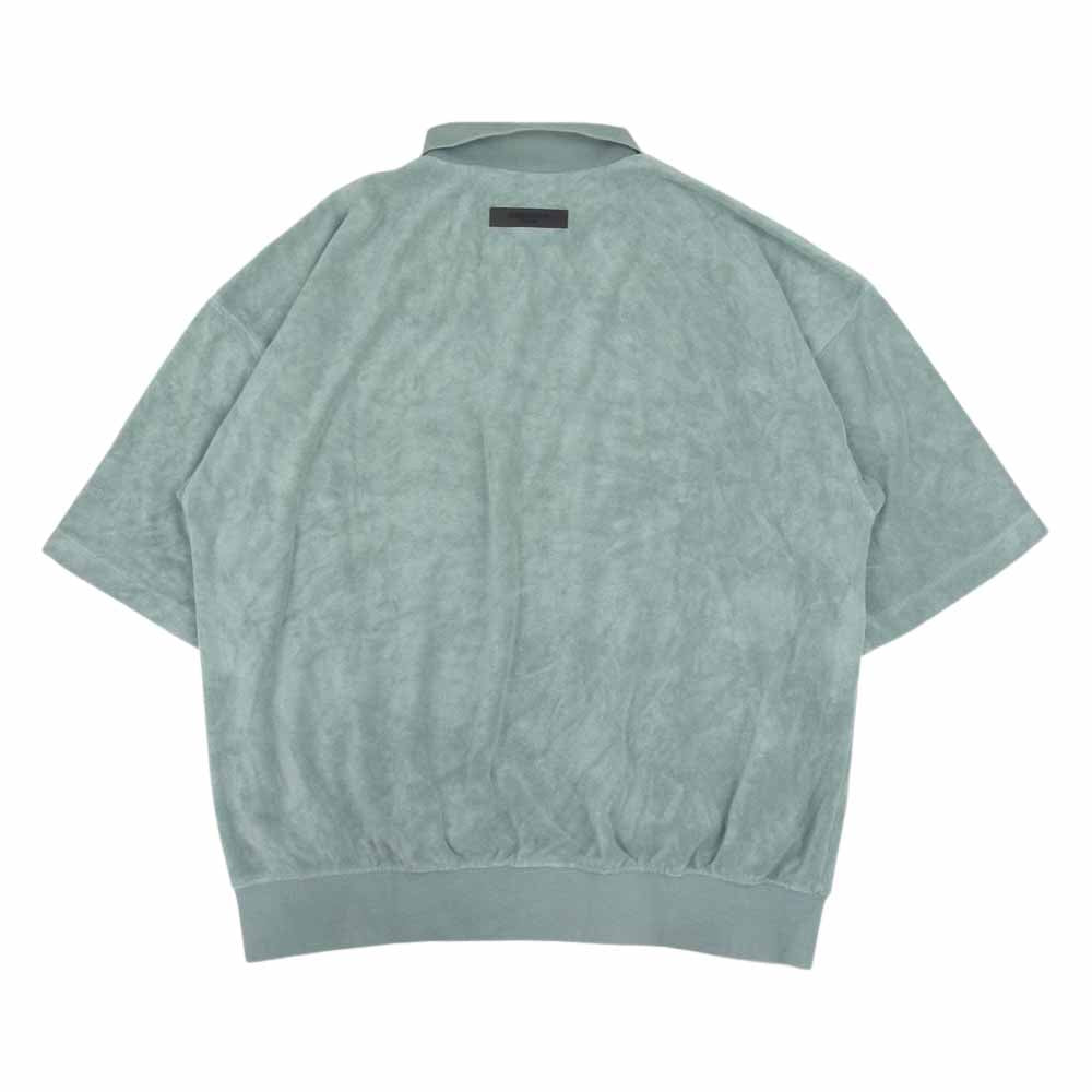 FEAR OF GOD フィアオブゴッド 23SS 125BT224051F FOG ESSENTIALS エッセンシャルズ sycamore polo パイル地 半袖 ポロシャツ グリーン系 S【中古】