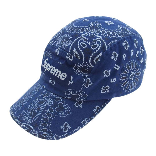 Supreme シュプリーム 21SS Bandana Camp Cap Navy バンダナ キャンプ キャップ  ネイビー系【中古】