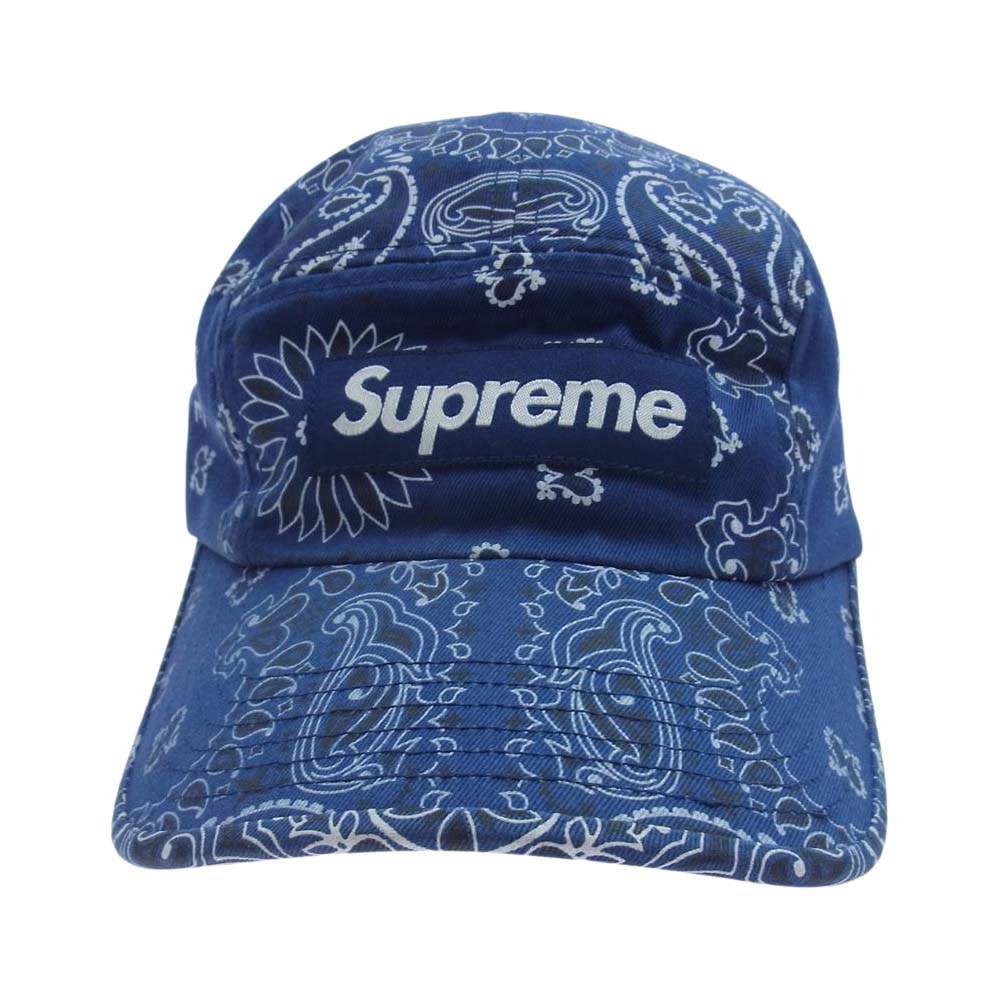 Supreme シュプリーム 21SS Bandana Camp Cap Navy バンダナ キャンプ キャップ  ネイビー系【中古】