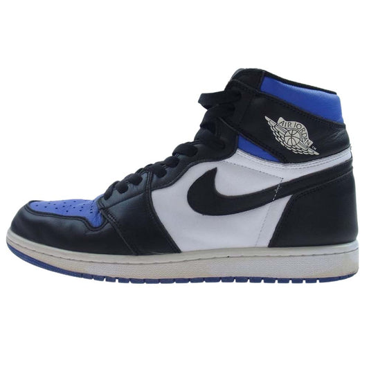 NIKE ナイキ 555088-041 JORDAN 1 RETRO HIGH OG ROYAL TOE エアジョーダン 1 レトロ ハイ オリジナル ロイヤル トゥ スニーカー ブラック系 ホワイト系 ブルー系 28.5cm【中古】