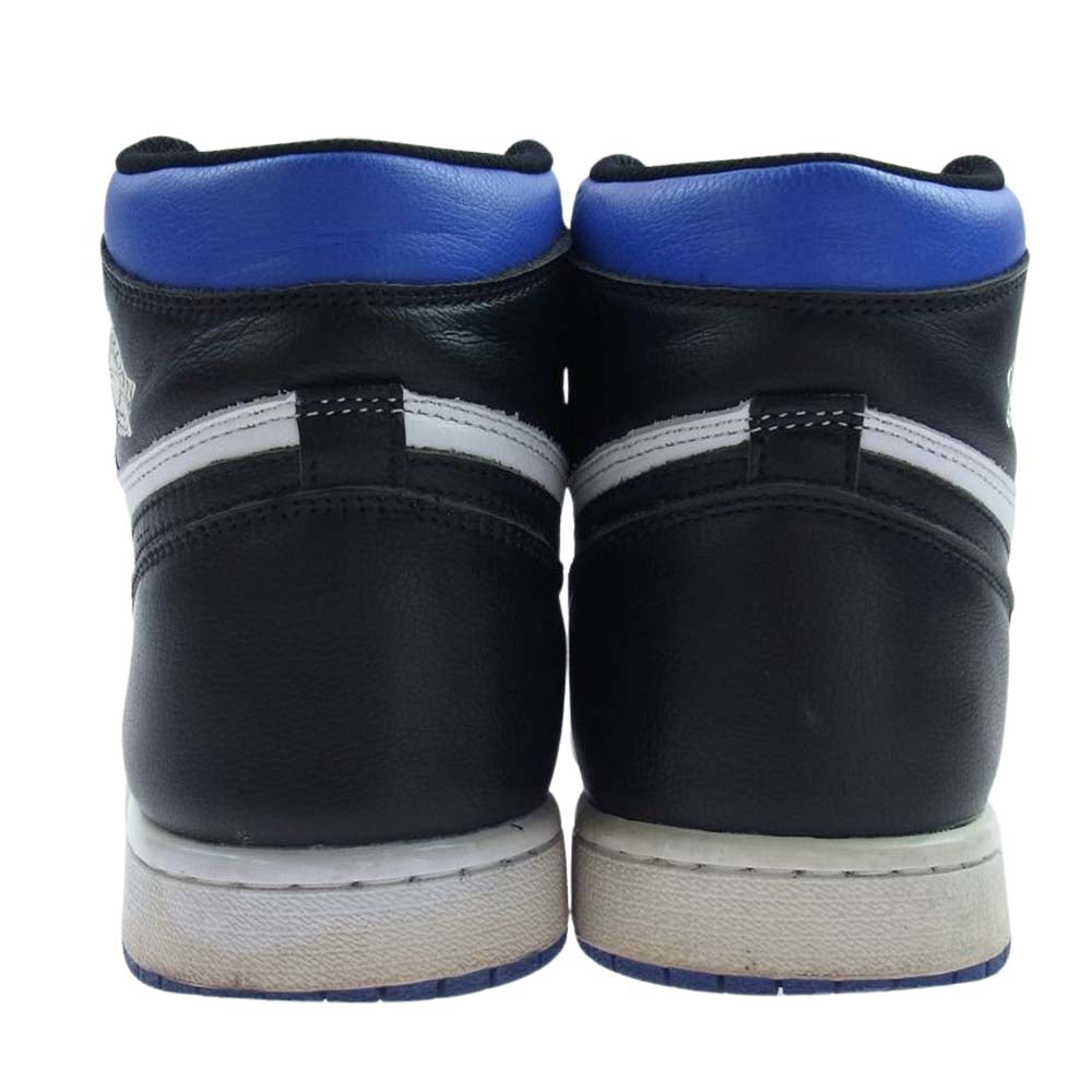 NIKE ナイキ 555088-041 JORDAN 1 RETRO HIGH OG ROYAL TOE エアジョーダン 1 レトロ ハイ オリジナル ロイヤル トゥ スニーカー ブラック系 ホワイト系 ブルー系 28.5cm【中古】