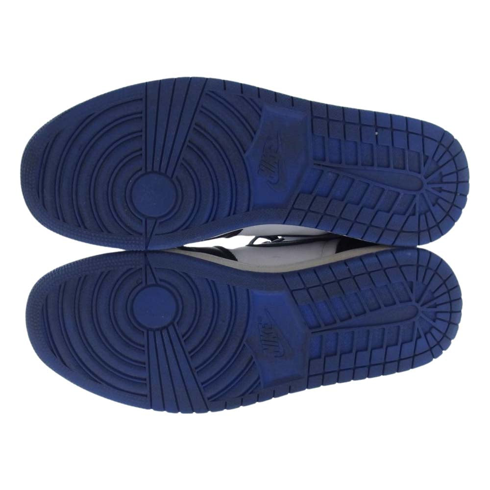 NIKE ナイキ 555088-041 JORDAN 1 RETRO HIGH OG ROYAL TOE エアジョーダン 1 レトロ ハイ オリジナル ロイヤル トゥ スニーカー ブラック系 ホワイト系 ブルー系 28.5cm【中古】