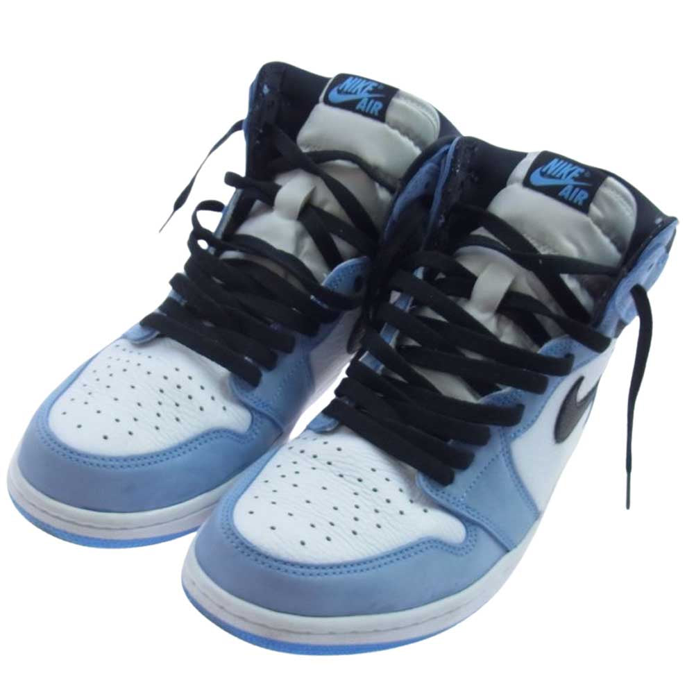 NIKE ナイキ 555088-134 Air Jordan 1 High OG University Blue エアジョーダン1 ハイ OG ユニバーシティブルー スニーカー ホワイト系 ライトブルー系 28.5cm【中古】