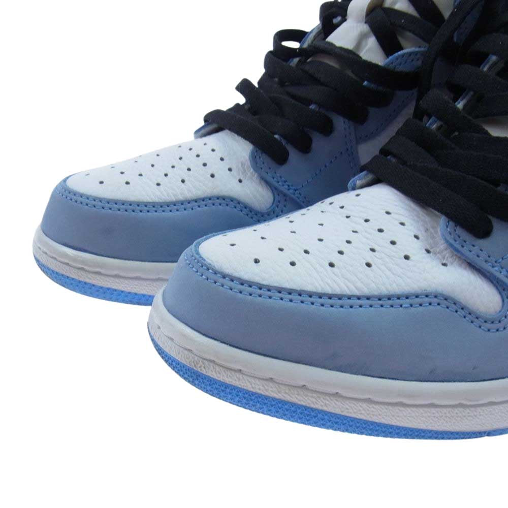 NIKE ナイキ 555088-134 Air Jordan 1 High OG University Blue エアジョーダン1 ハイ OG ユニバーシティブルー スニーカー ホワイト系 ライトブルー系 28.5cm【中古】
