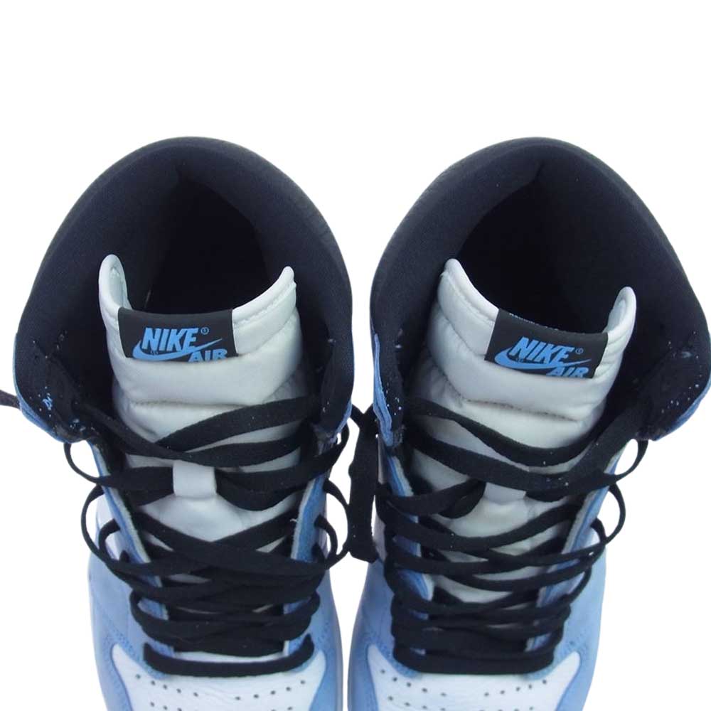 NIKE ナイキ 555088-134 Air Jordan 1 High OG University Blue エアジョーダン1 ハイ OG ユニバーシティブルー スニーカー ホワイト系 ライトブルー系 28.5cm【中古】