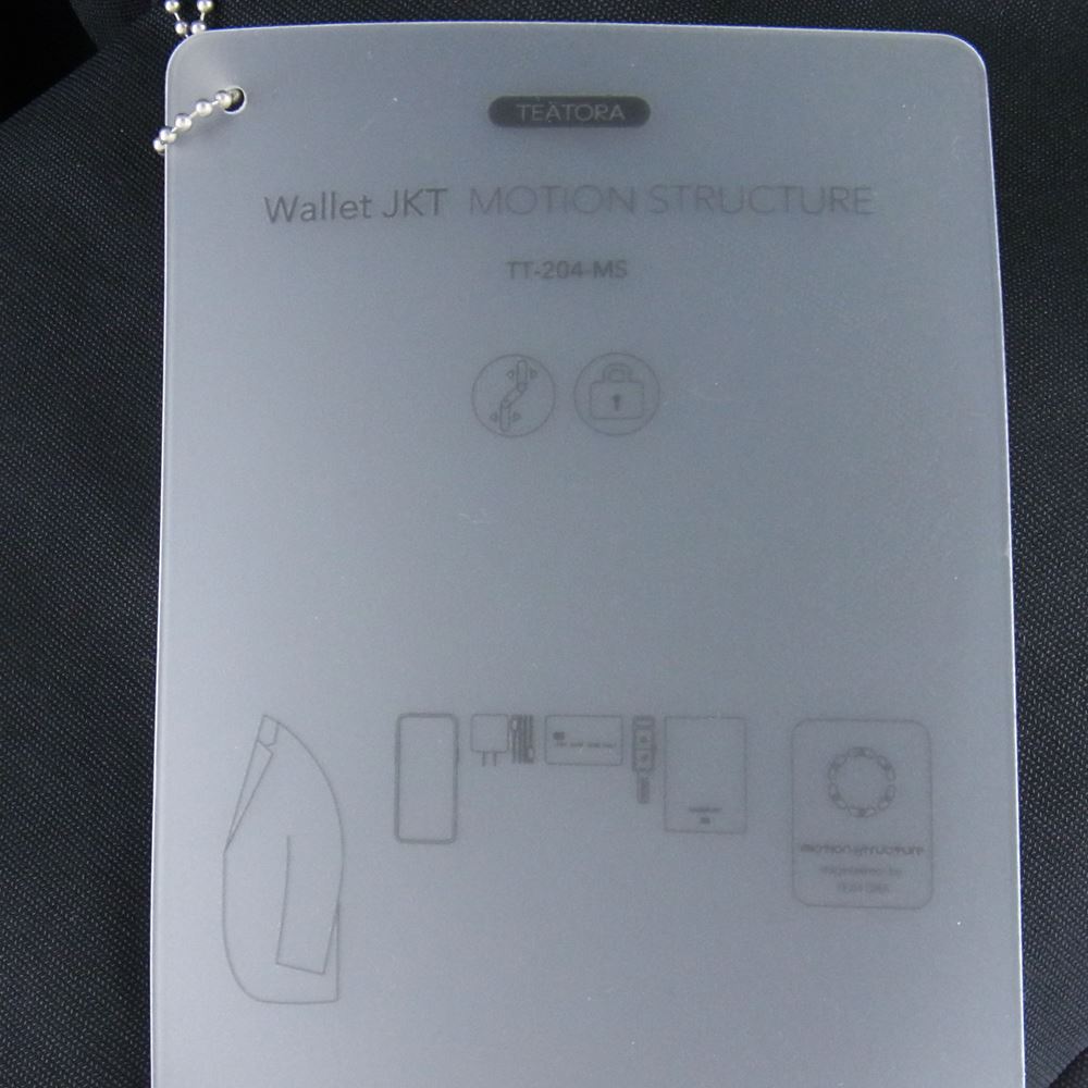 TEATORA テアトラ 20SS TT-204-MS WALLET JKT MOTION STRUCTURE ウォレット ジャケット モーション ストラクチャー スマートセキュリティー ブラック系 〇〇〇〇（4）【美品】【中古】