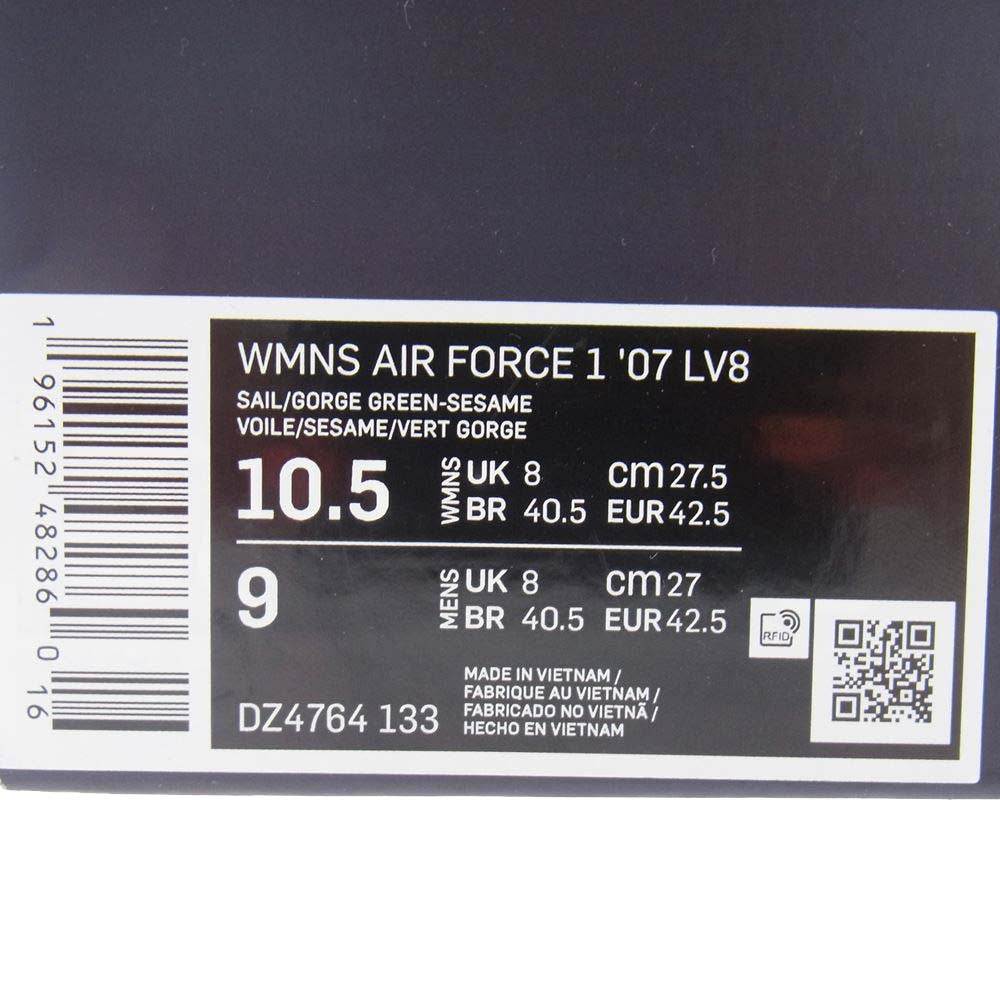 NIKE ナイキ DZ4764-133 WMNS Air Force 1 Low Green and Muslin AF1 ウィメンズ エアフォース1 ロー グリーン アンド モスリン スニーカー ホワイト系 グリーン系 27.5cm【新古品】【未使用】【中古】