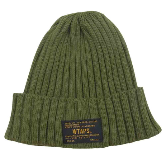 WTAPS ダブルタップス 16SS 161MADT-HT01 BIENIE 01 COPO COOLMAX ビーニー コポ クールマックス ニット キャップ 帽子 カーキ系 F【中古】