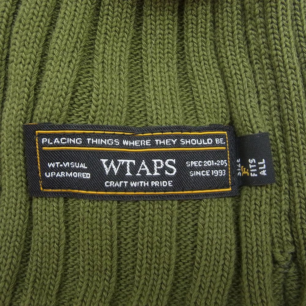 WTAPS ダブルタップス 16SS 161MADT-HT01 BIENIE 01 COPO COOLMAX ビーニー コポ クールマックス ニット キャップ 帽子 カーキ系 F【中古】